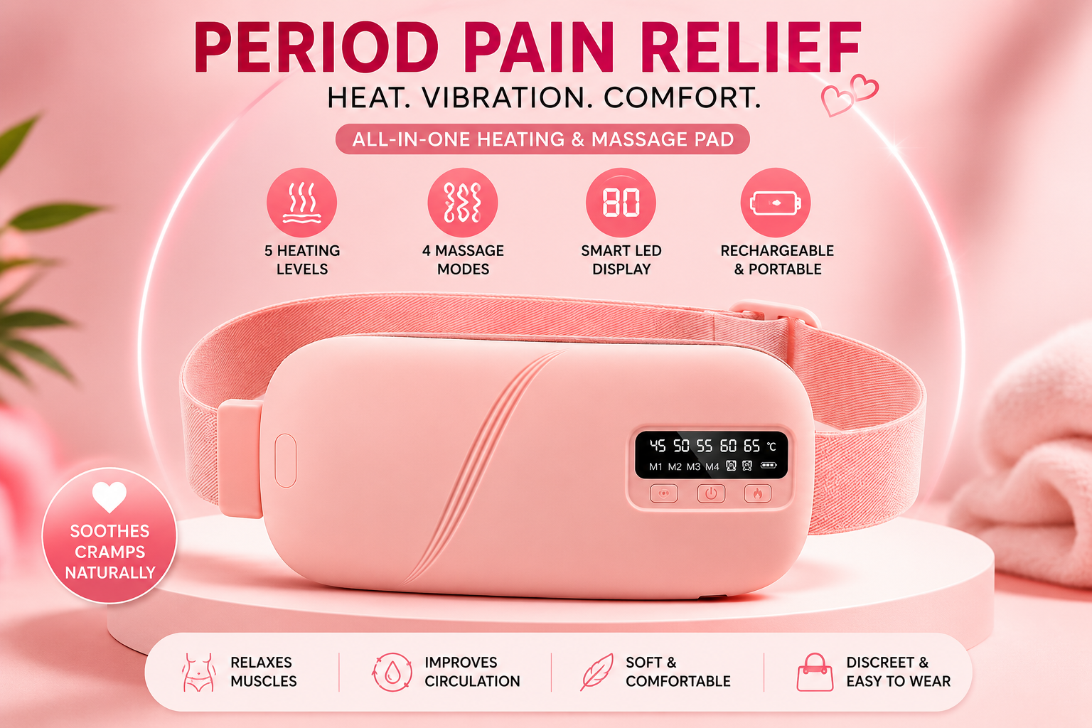 Menstrual heating pad